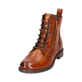 Leder Schnürstiefel cognac