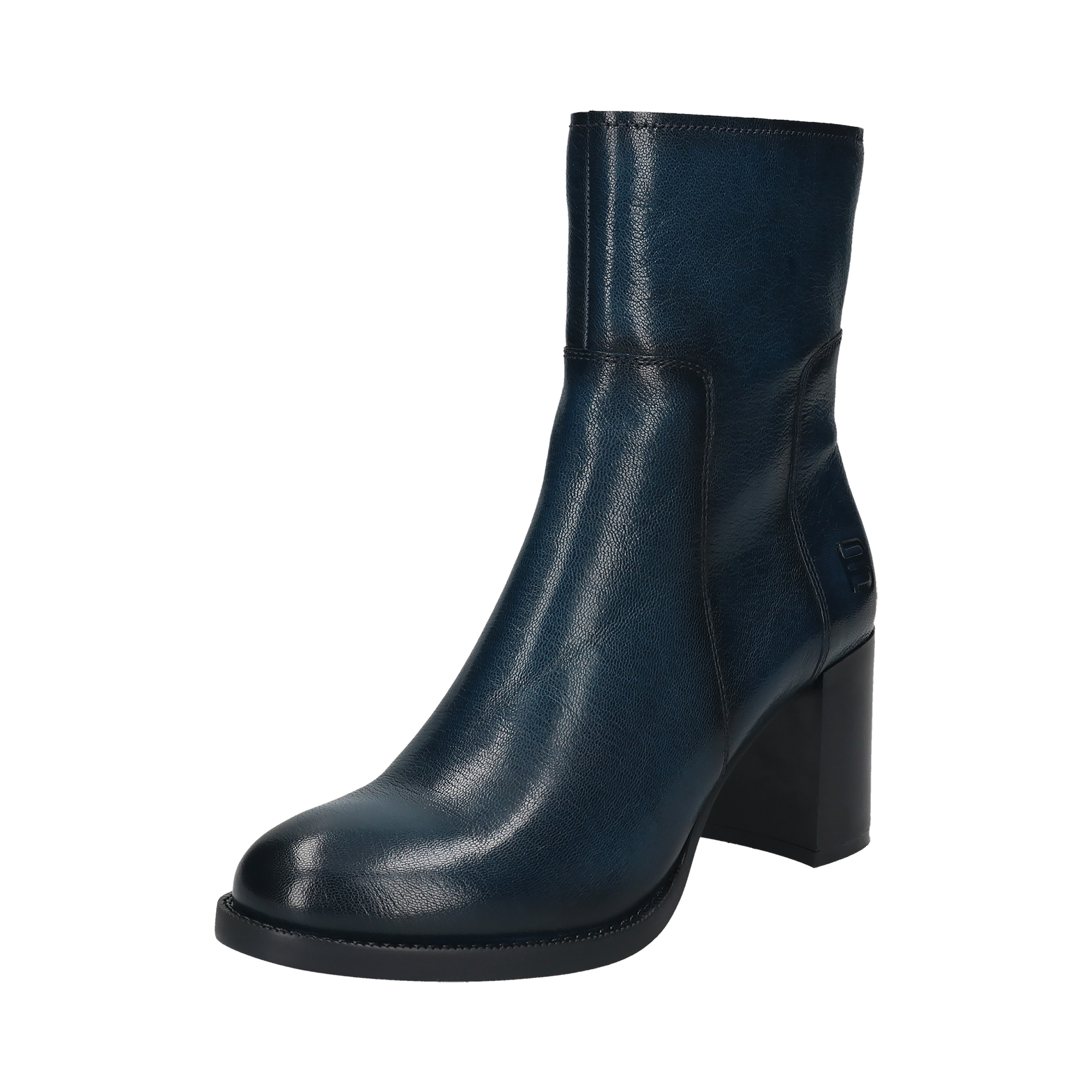 Leder Stiefeletten dunkelblau