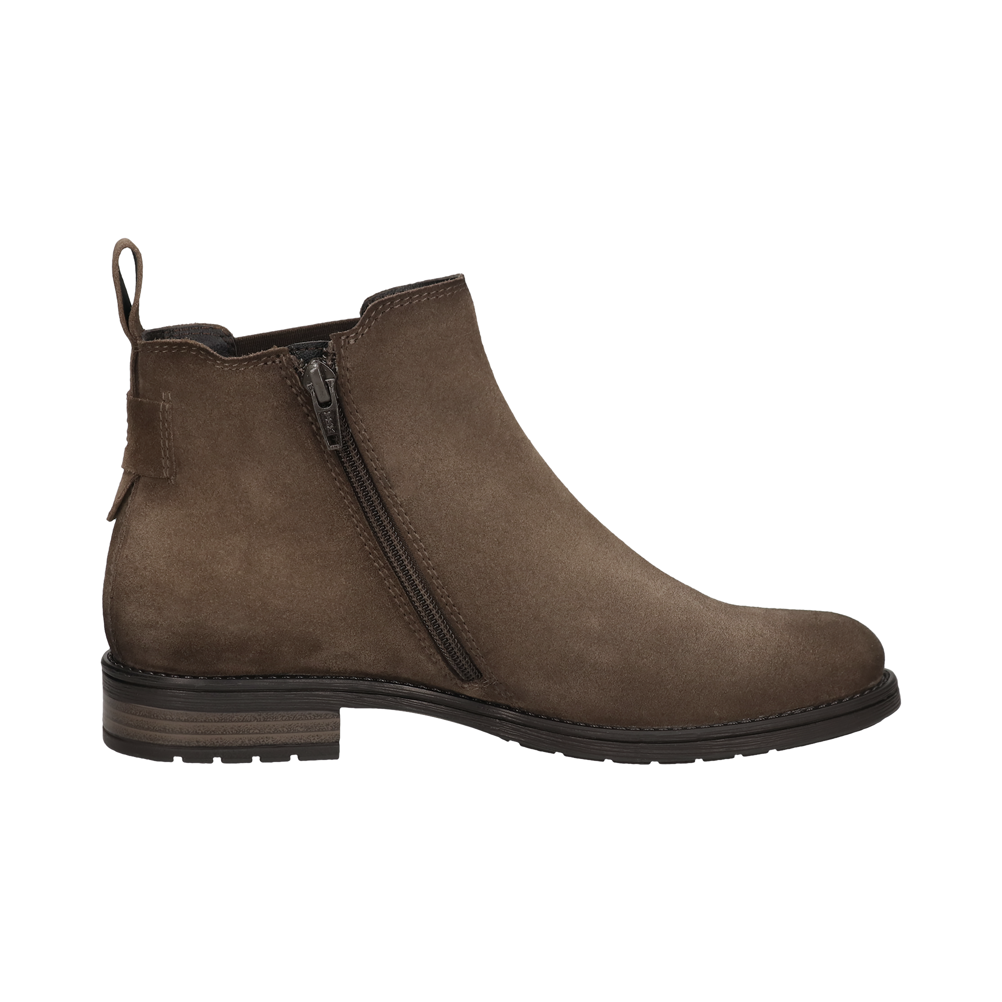 Leder Stiefel taupe