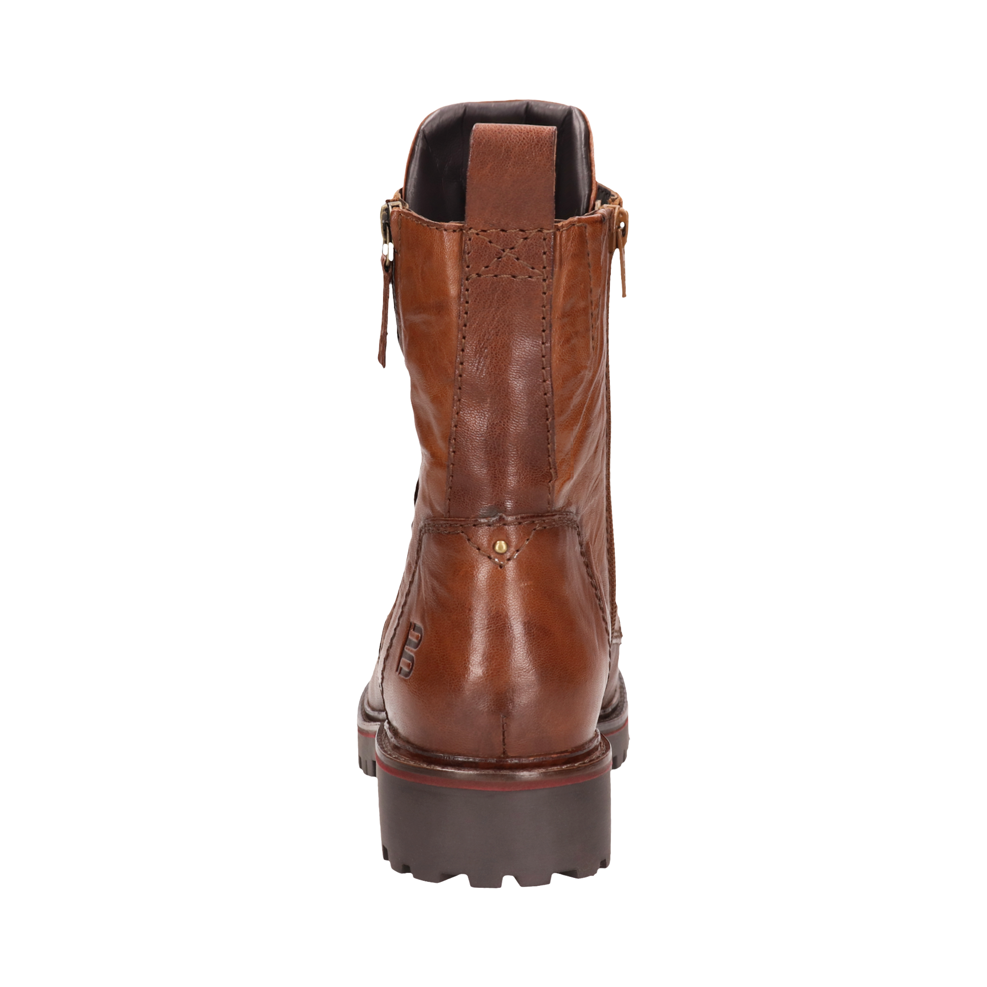 Leder Schnürstiefel cognac