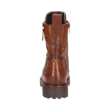 Leder Schnürstiefel cognac