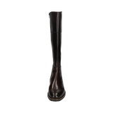 Leather Knee Boot dark brown