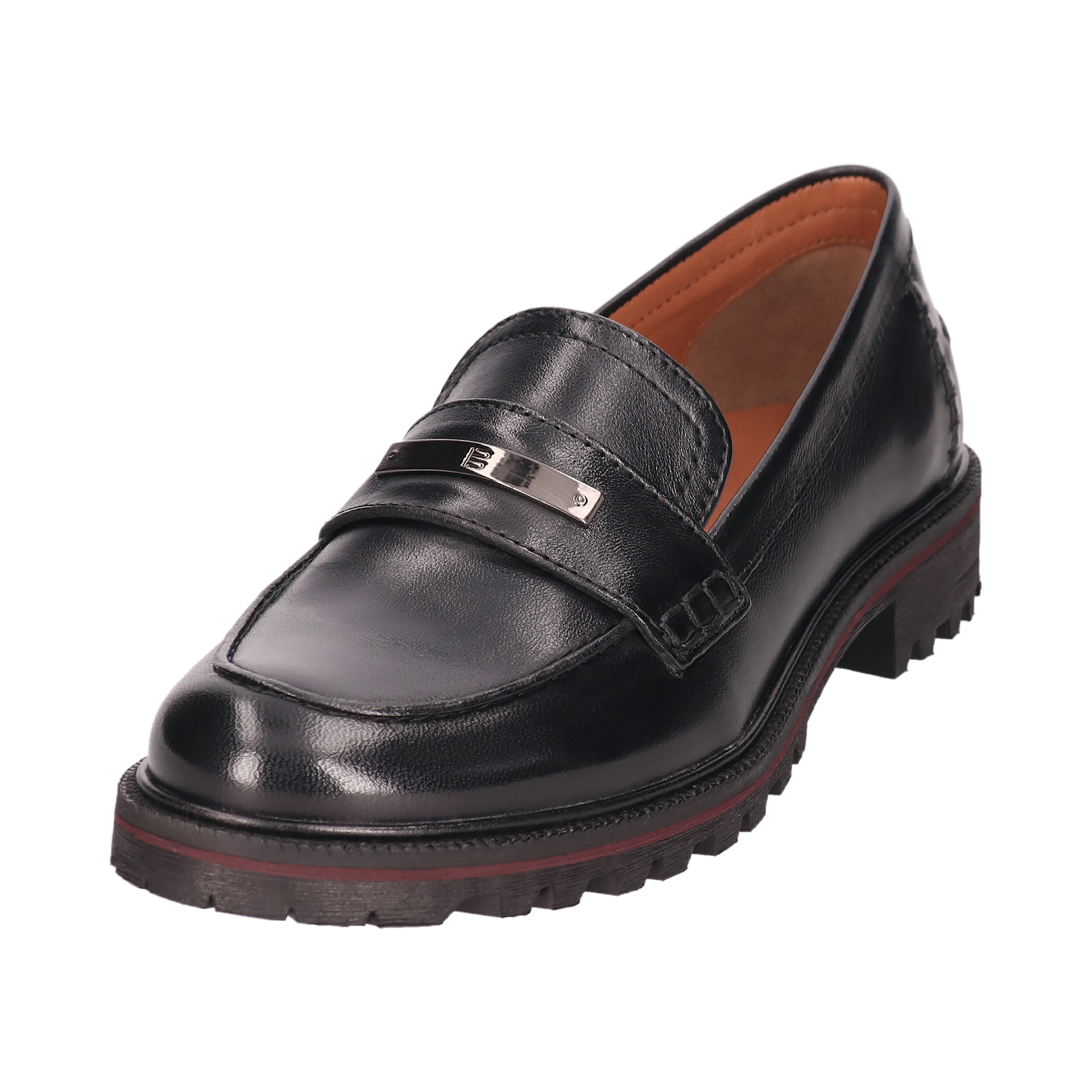 Leder Loafers schwarz