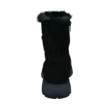 Leather Lace-up Boots black