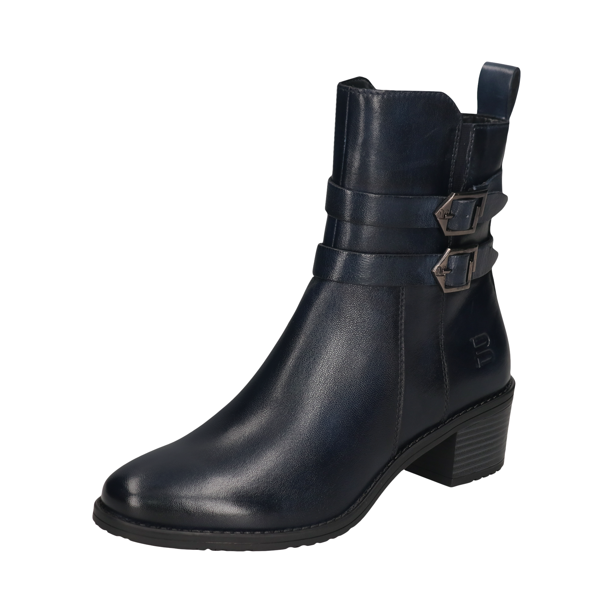 Leather Ankle Boots dark blue