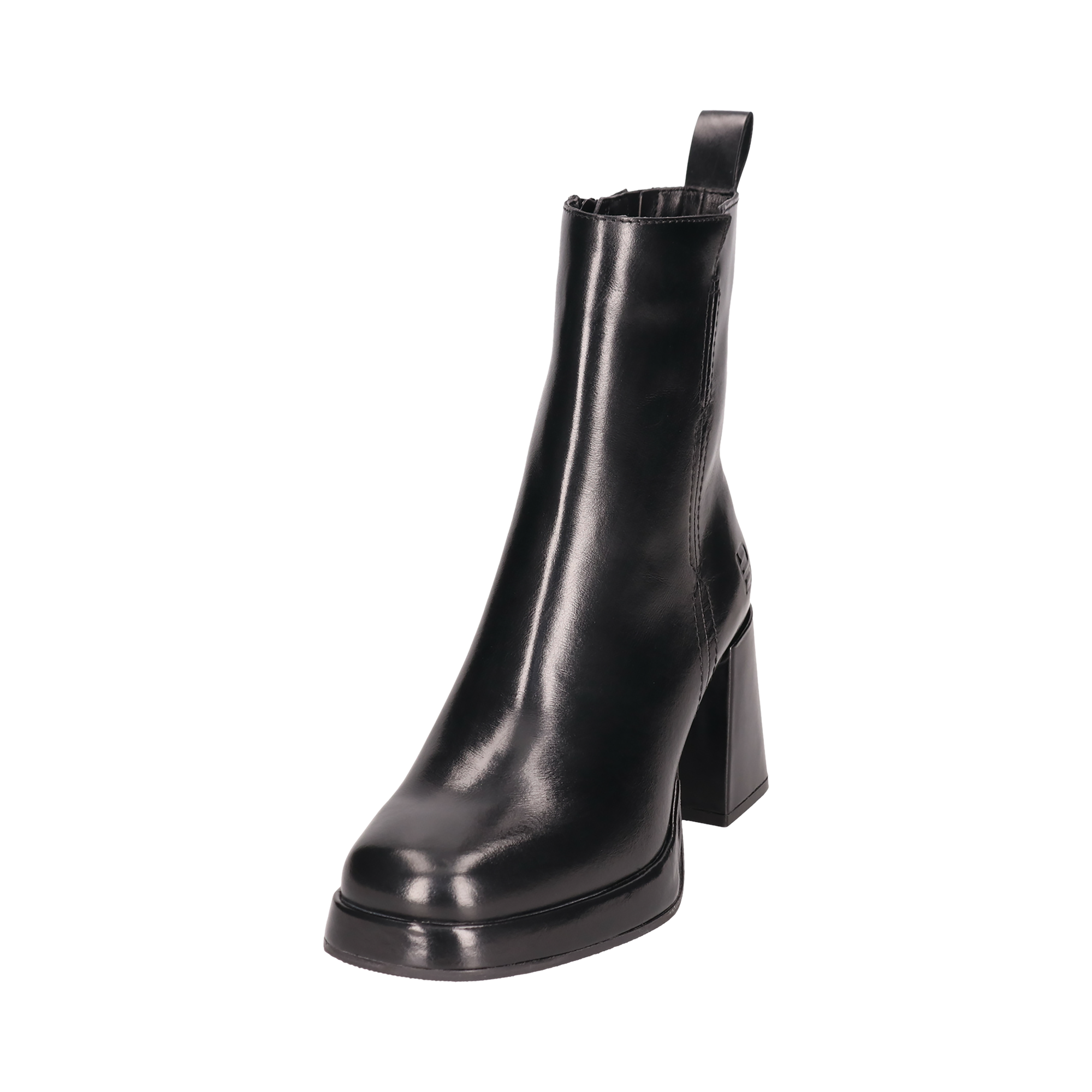 Leder Stiefeletten schwarz