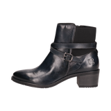 Leder Stiefeletten dunkelblau