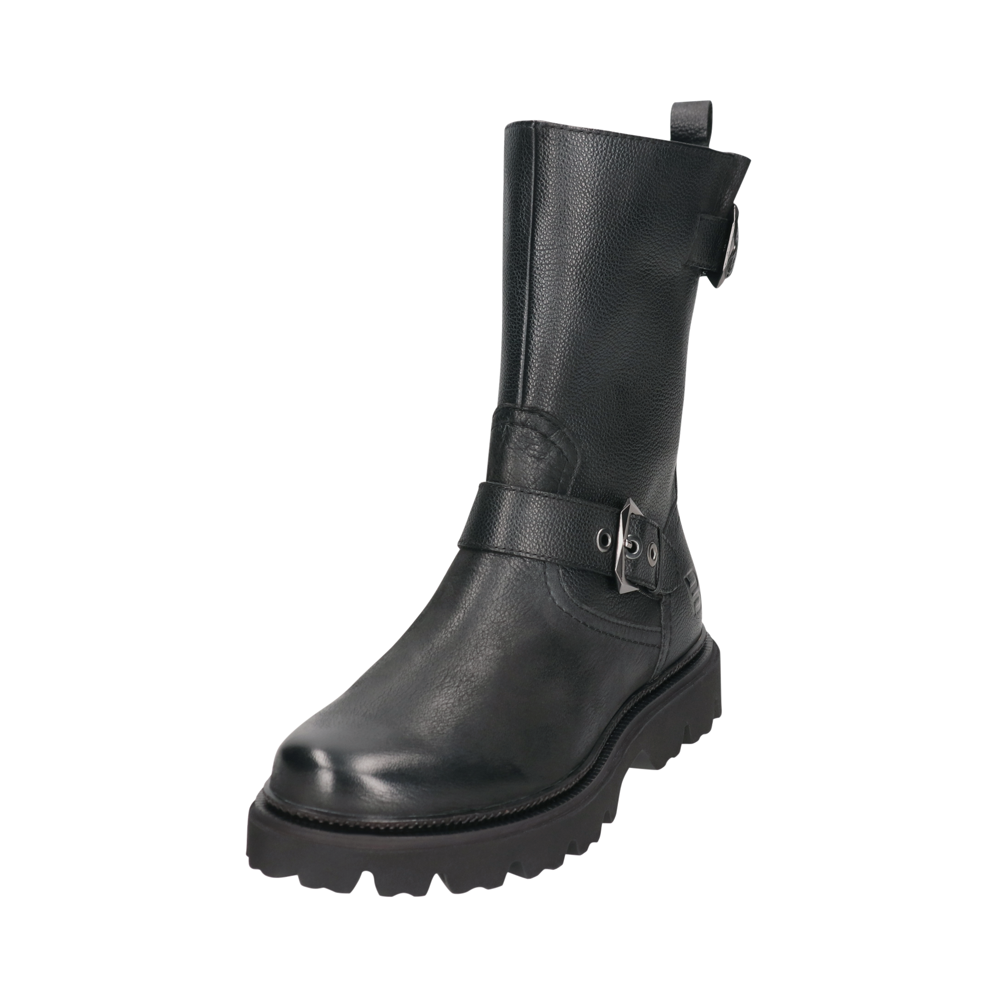 Leder Stiefel schwarz