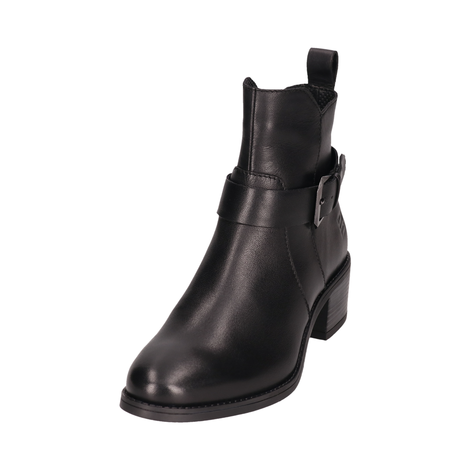 Leder Stiefeletten schwarz