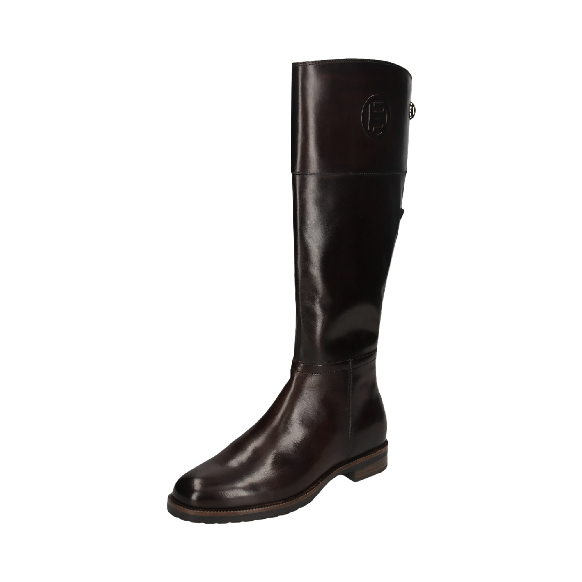 Leather Knee Boot dark brown