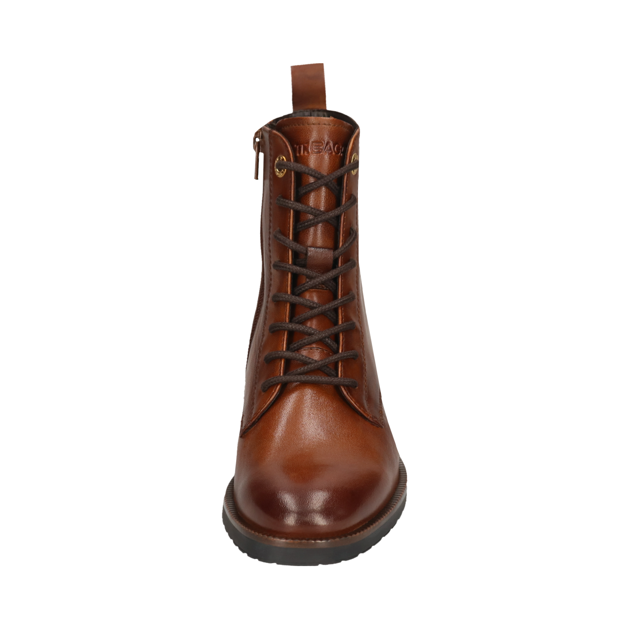 Leather Lace-up Boots cognac
