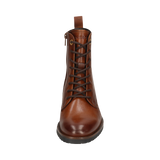 Leather Lace-up Boots cognac