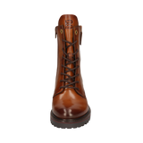 Leather Lace-up Boots cognac