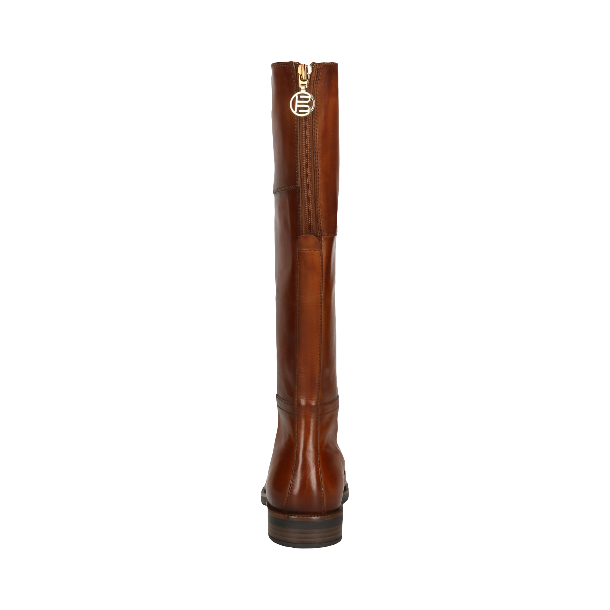 Leather Knee Boot cognac