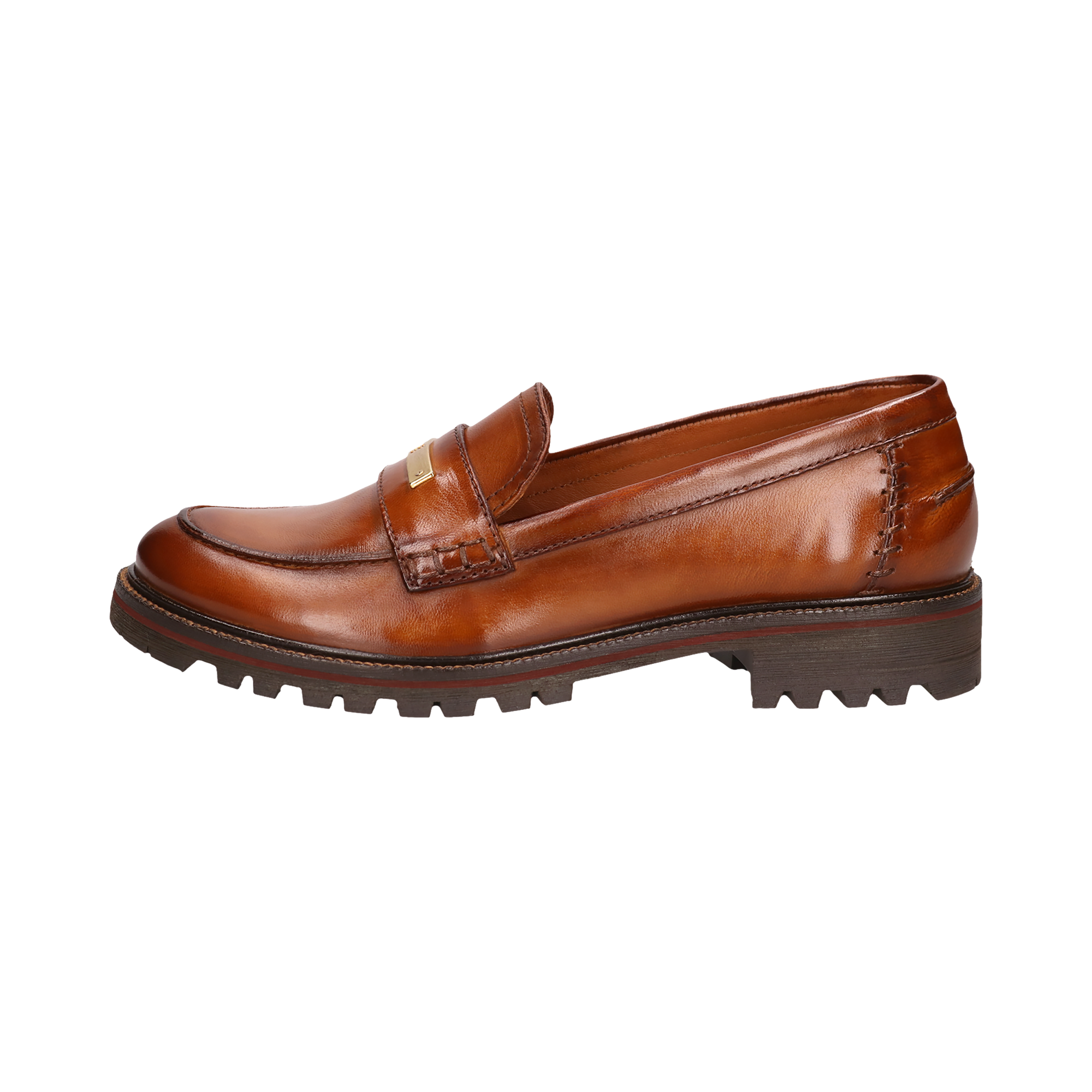 Leder Loafers cognac