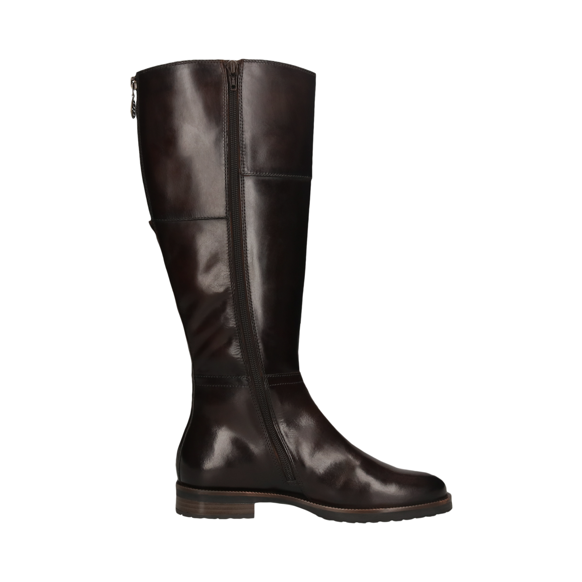 Leather Knee Boot dark brown