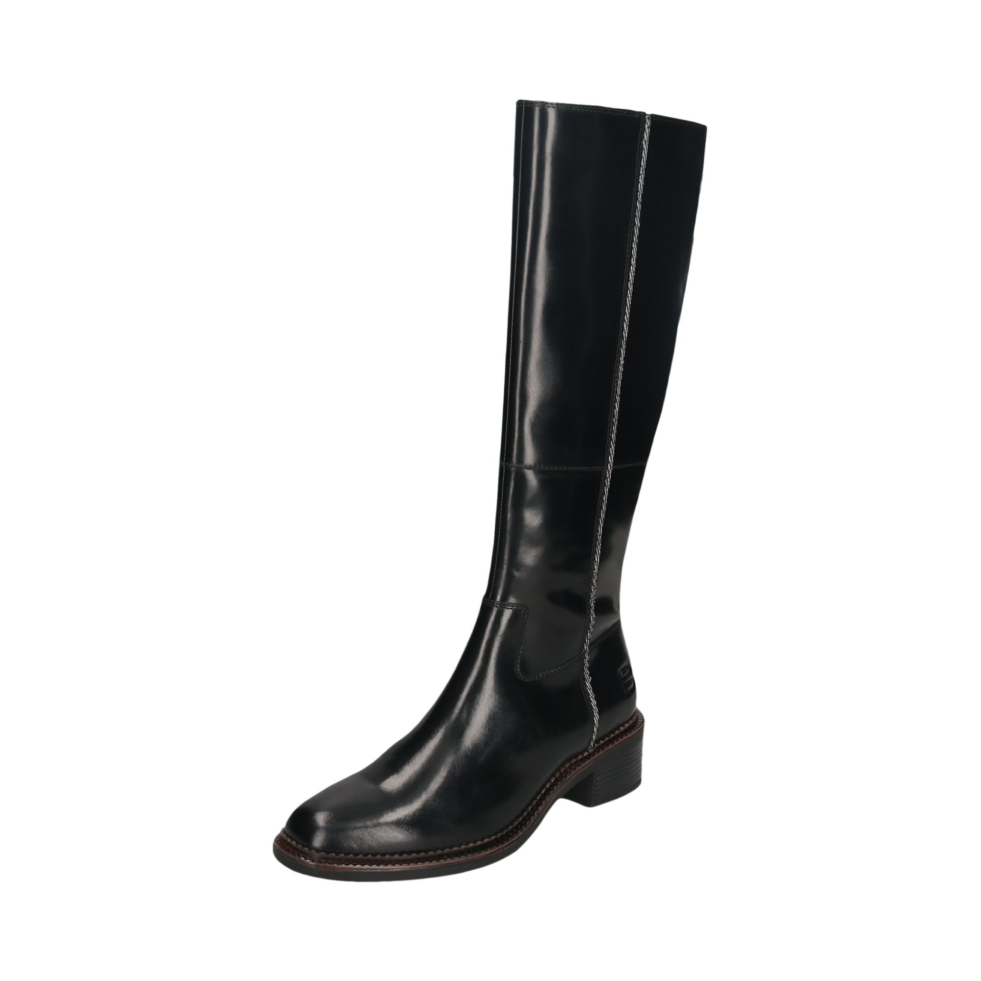 Leather Knee Boot black