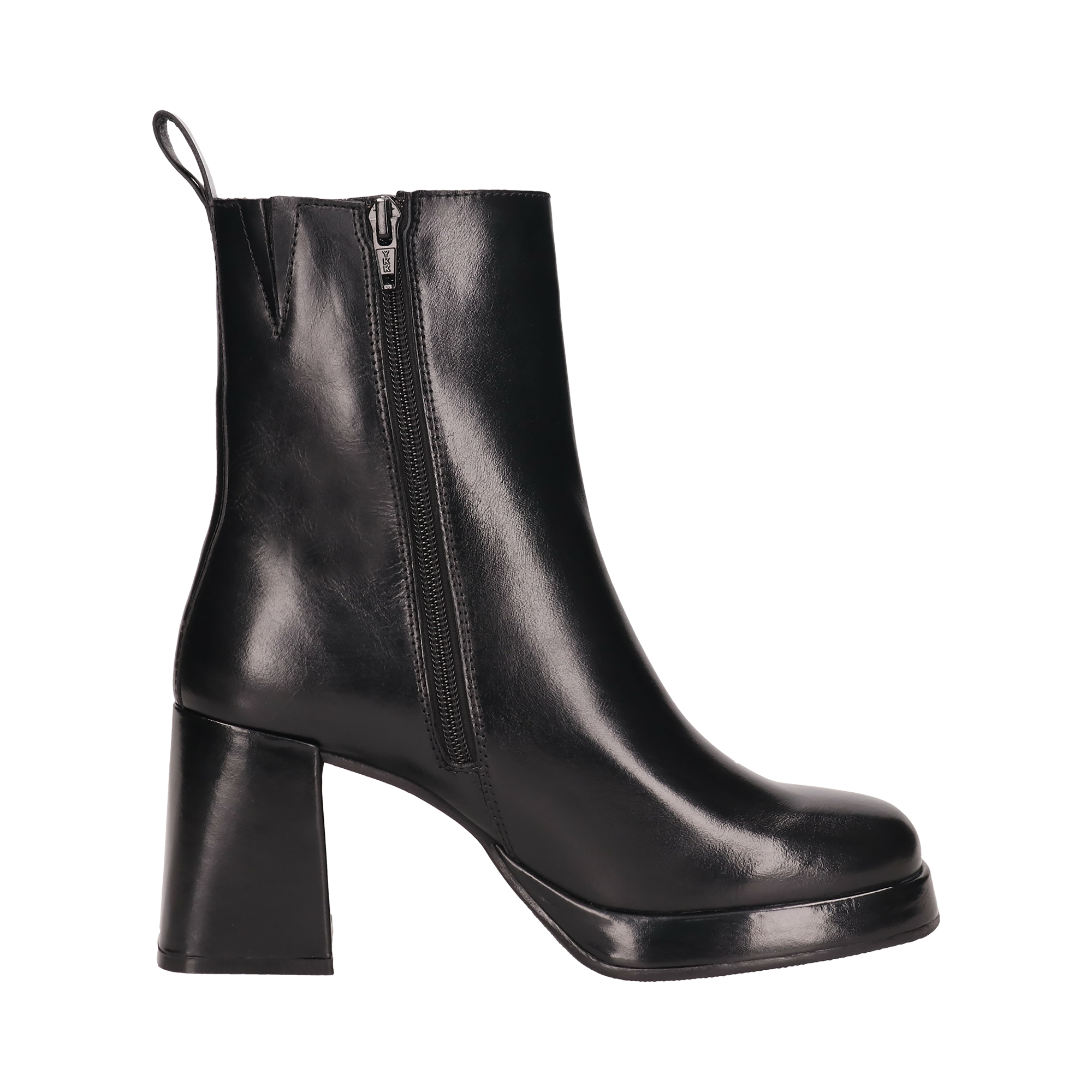 Leder Stiefeletten schwarz