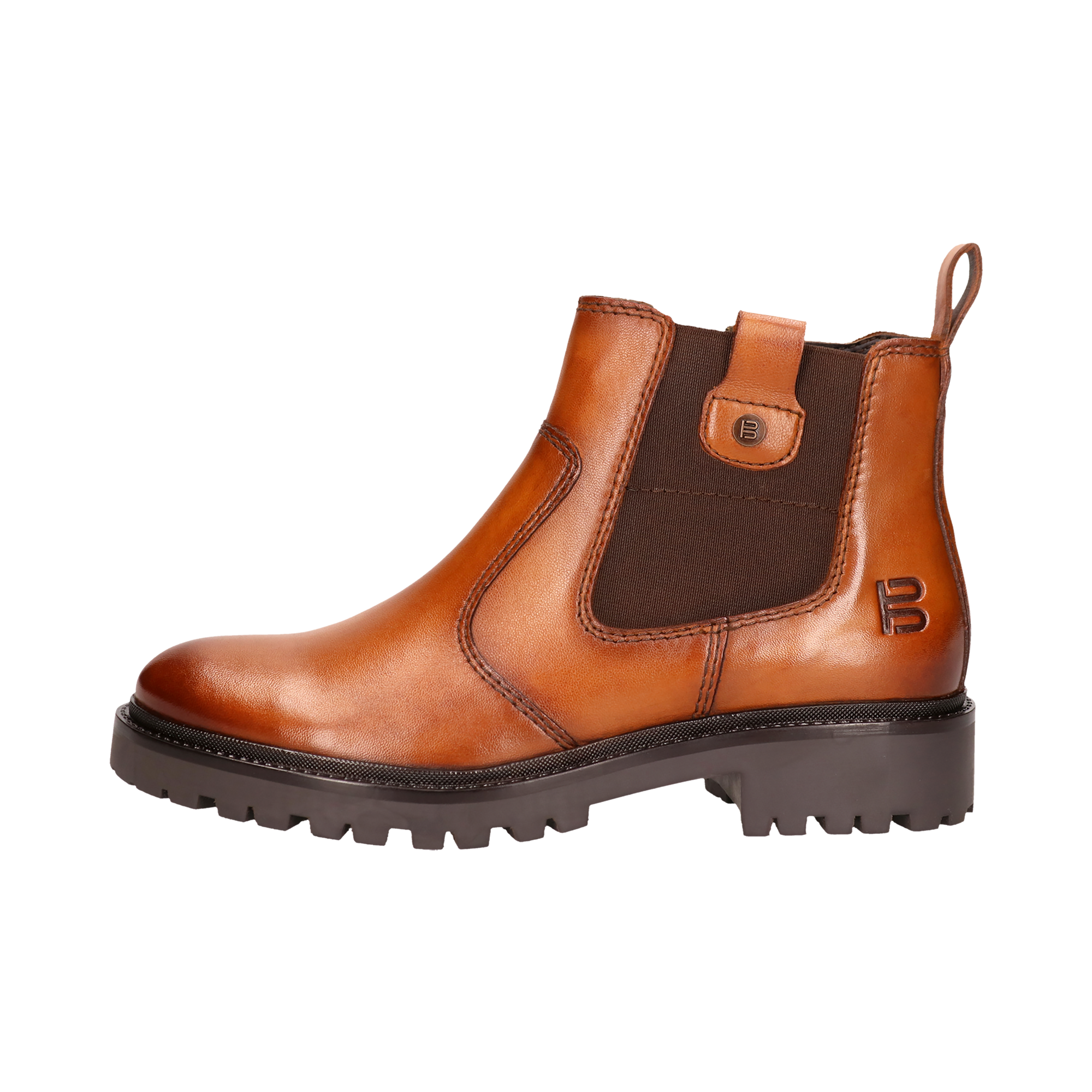 Leder Stiefel cognac