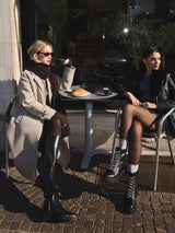 Leather Knee Boot black