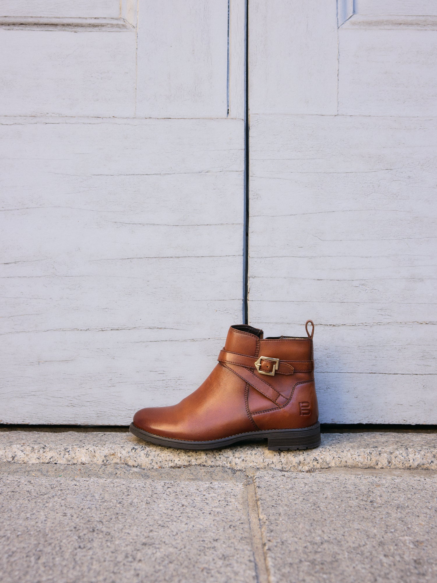 Leather Ankle Boots cognac
