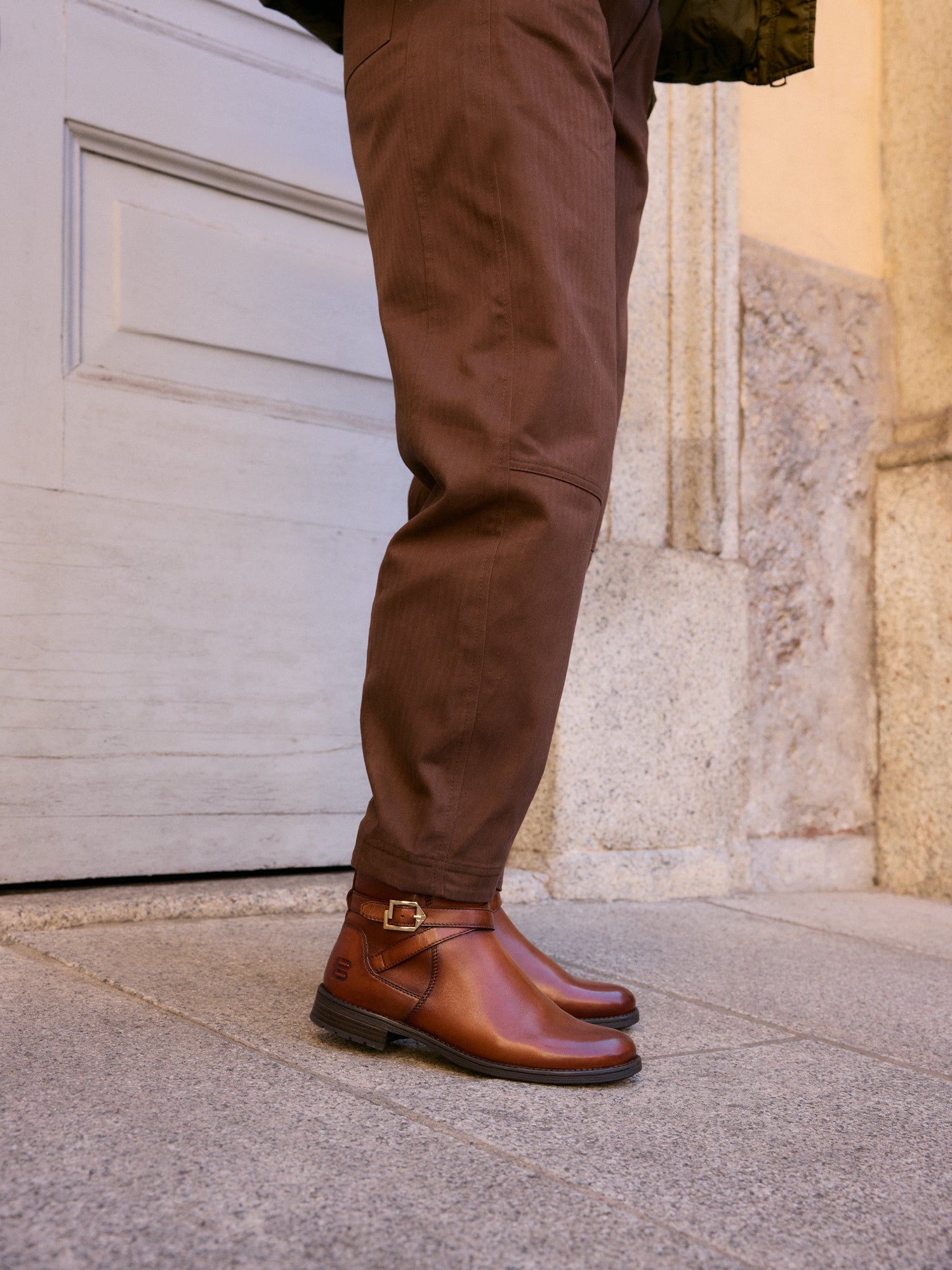 Leather Ankle Boots cognac