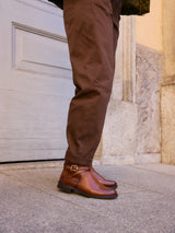 Leather Ankle Boots cognac