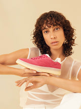 Leder Sneaker pink