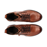 Leder Schnürstiefel cognac