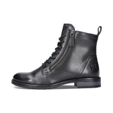 Leather Lace-up Boots black