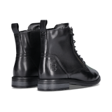 Leather Lace-up Boots black