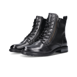 Leather Lace-up Boots black