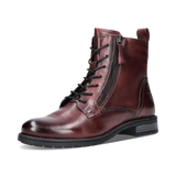 Leather Lace-up Boots bordo