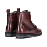 Leather Lace-up Boots bordo