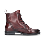 Leather Lace-up Boots bordo