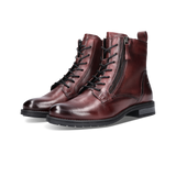 Leather Lace-up Boots bordo