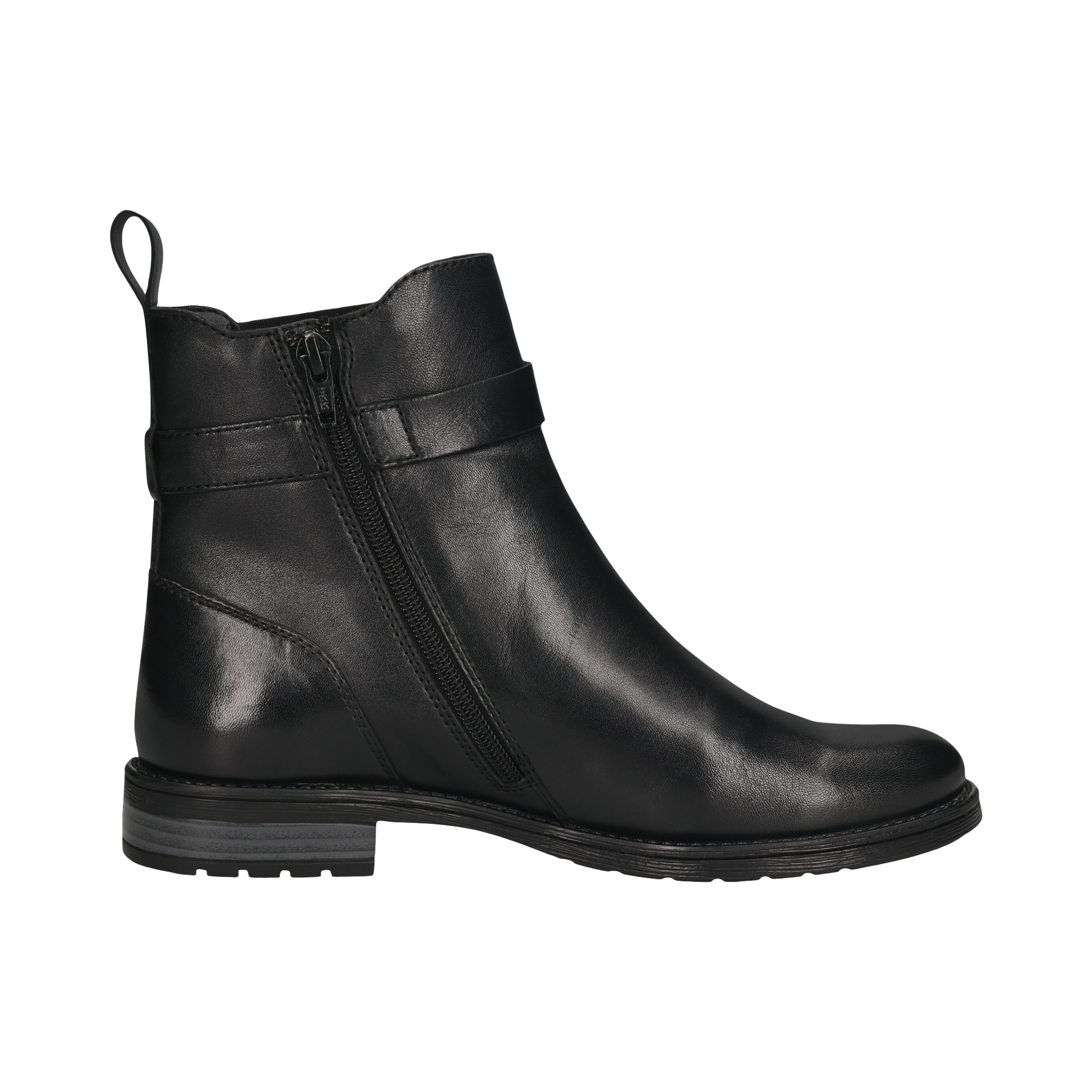 Leather Ankle Boots black