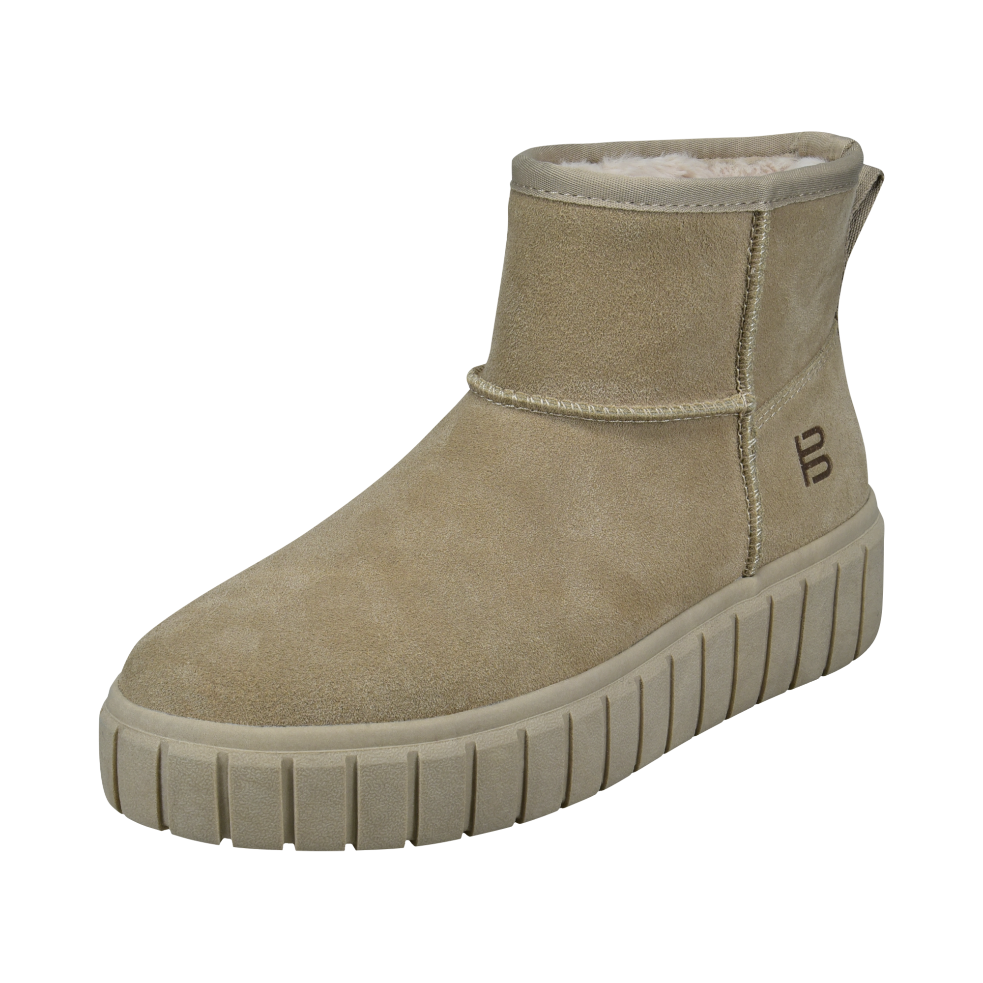 Leather Ankle Boots beige