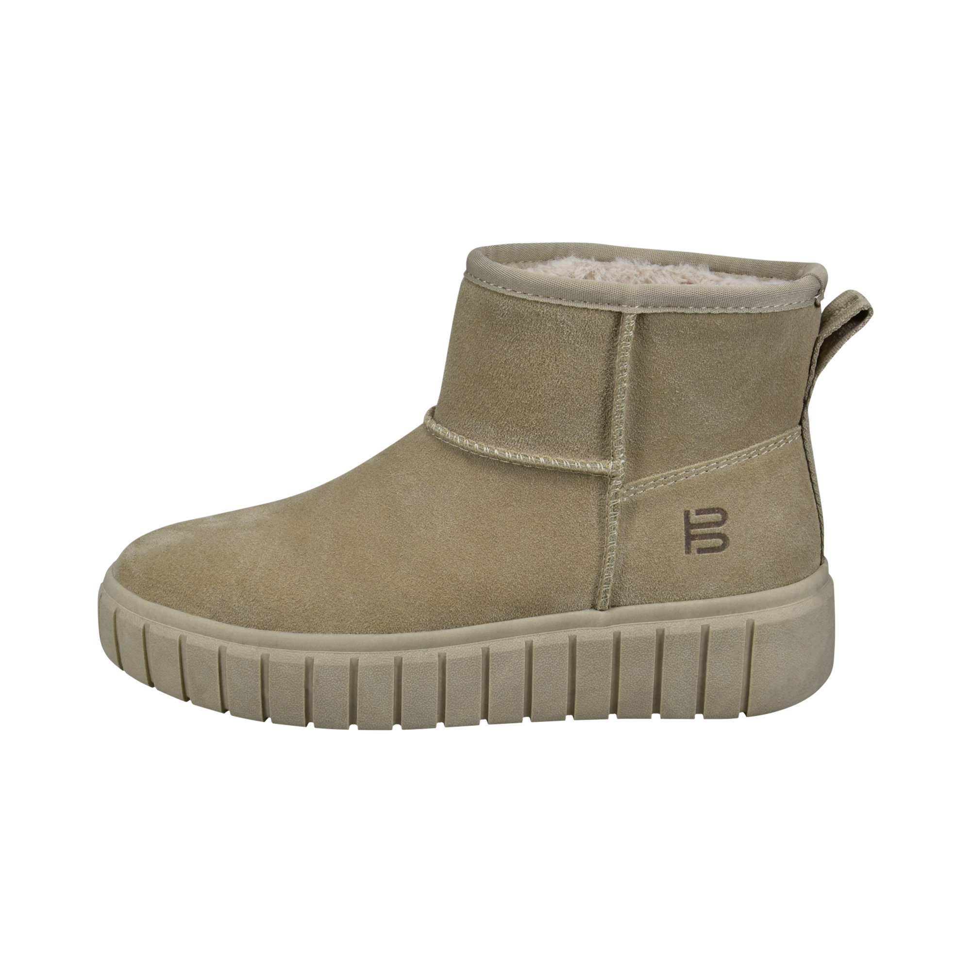 Leather Ankle Boots beige