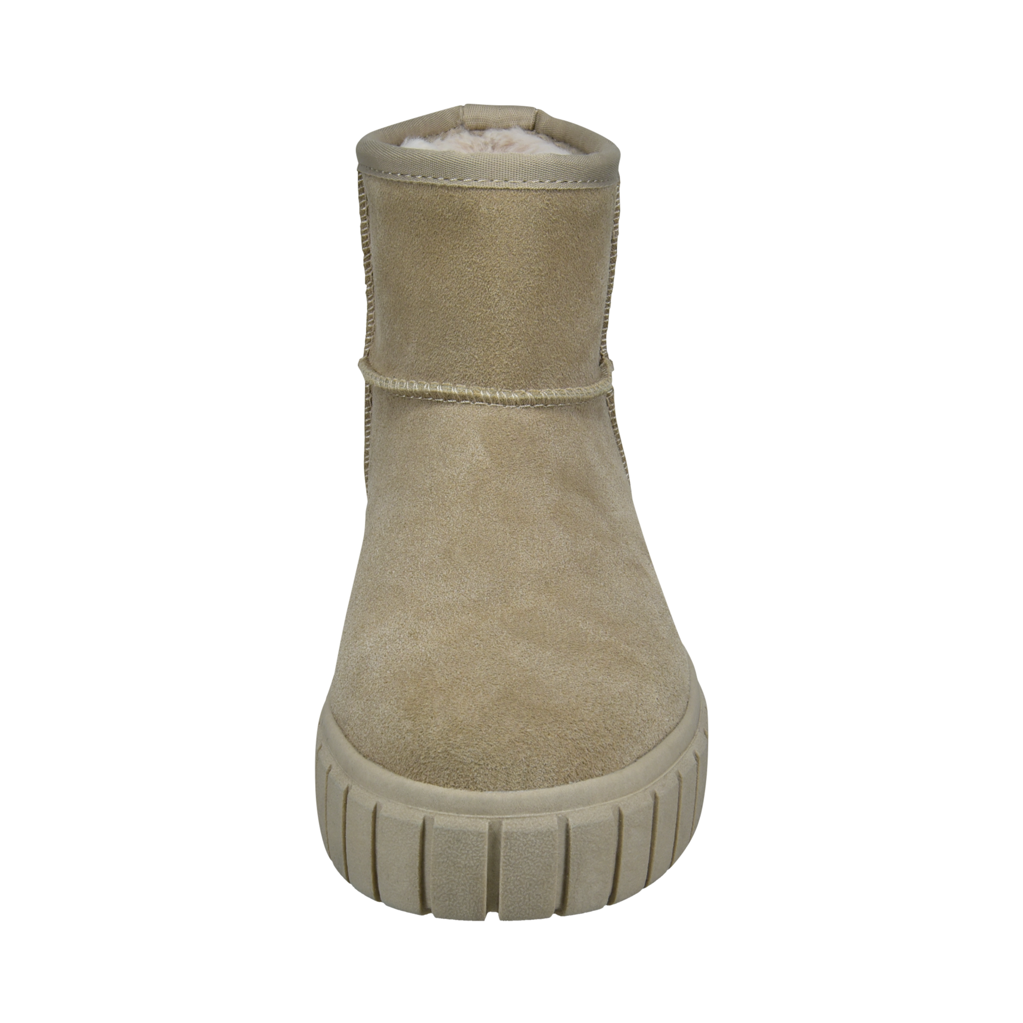 Leather Ankle Boots beige