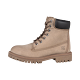 Leder Schnürstiefel taupe