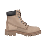 Leder Schnürstiefel taupe