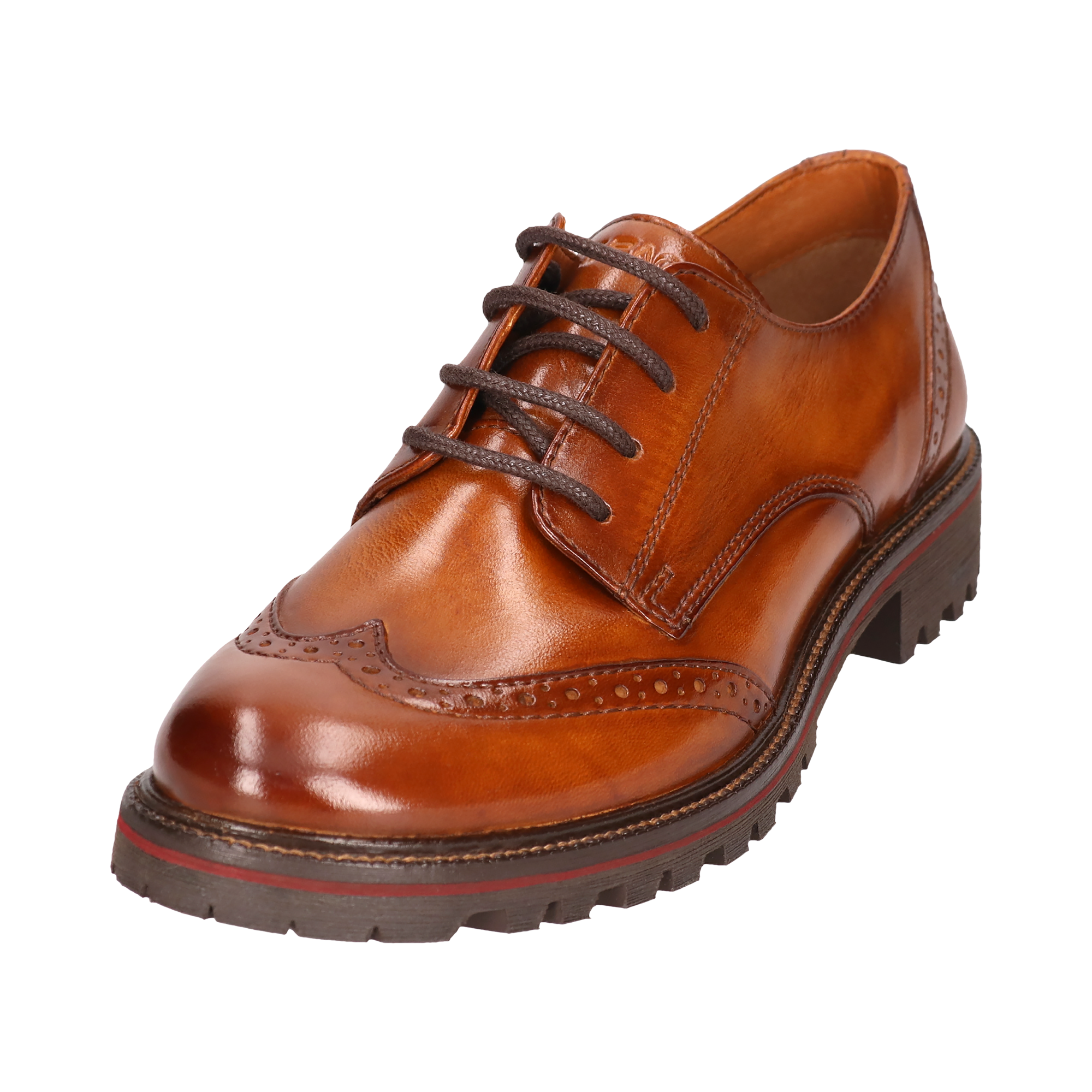 Leather Lace-ups cognac
