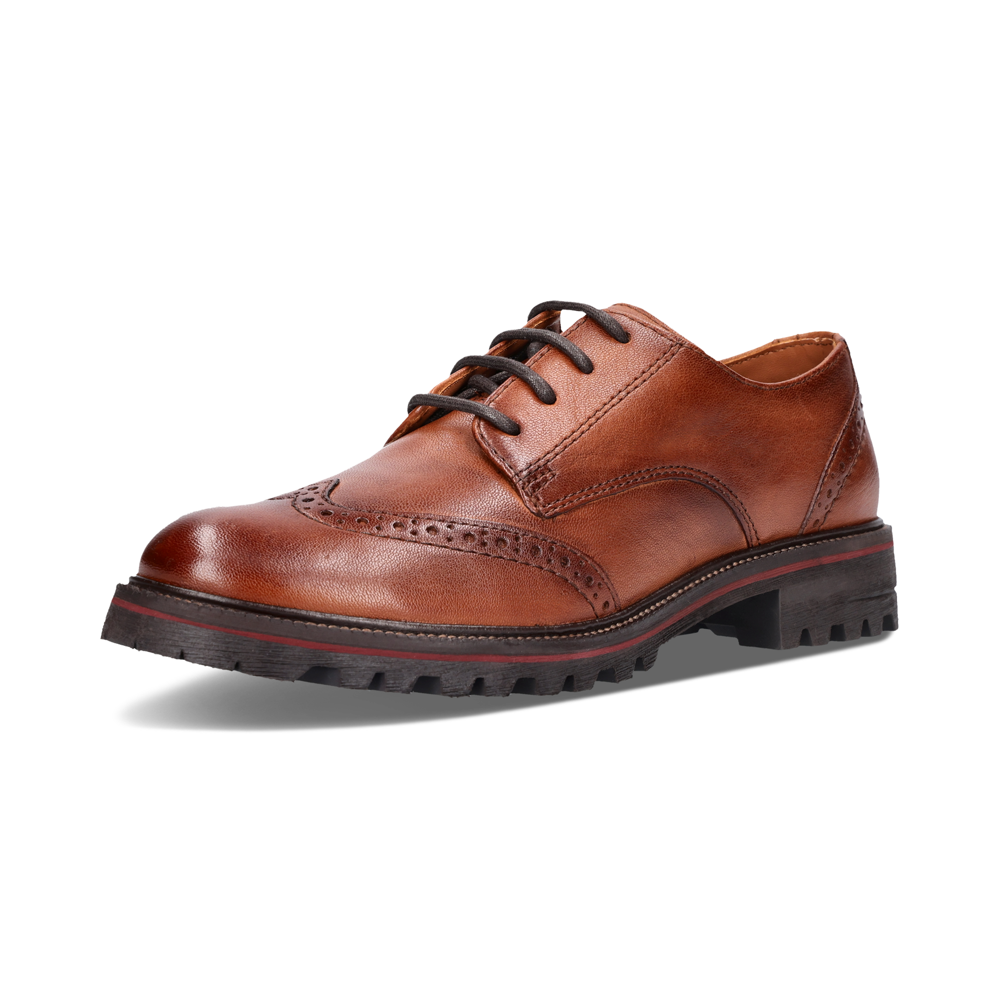 Leder Schnürer cognac
