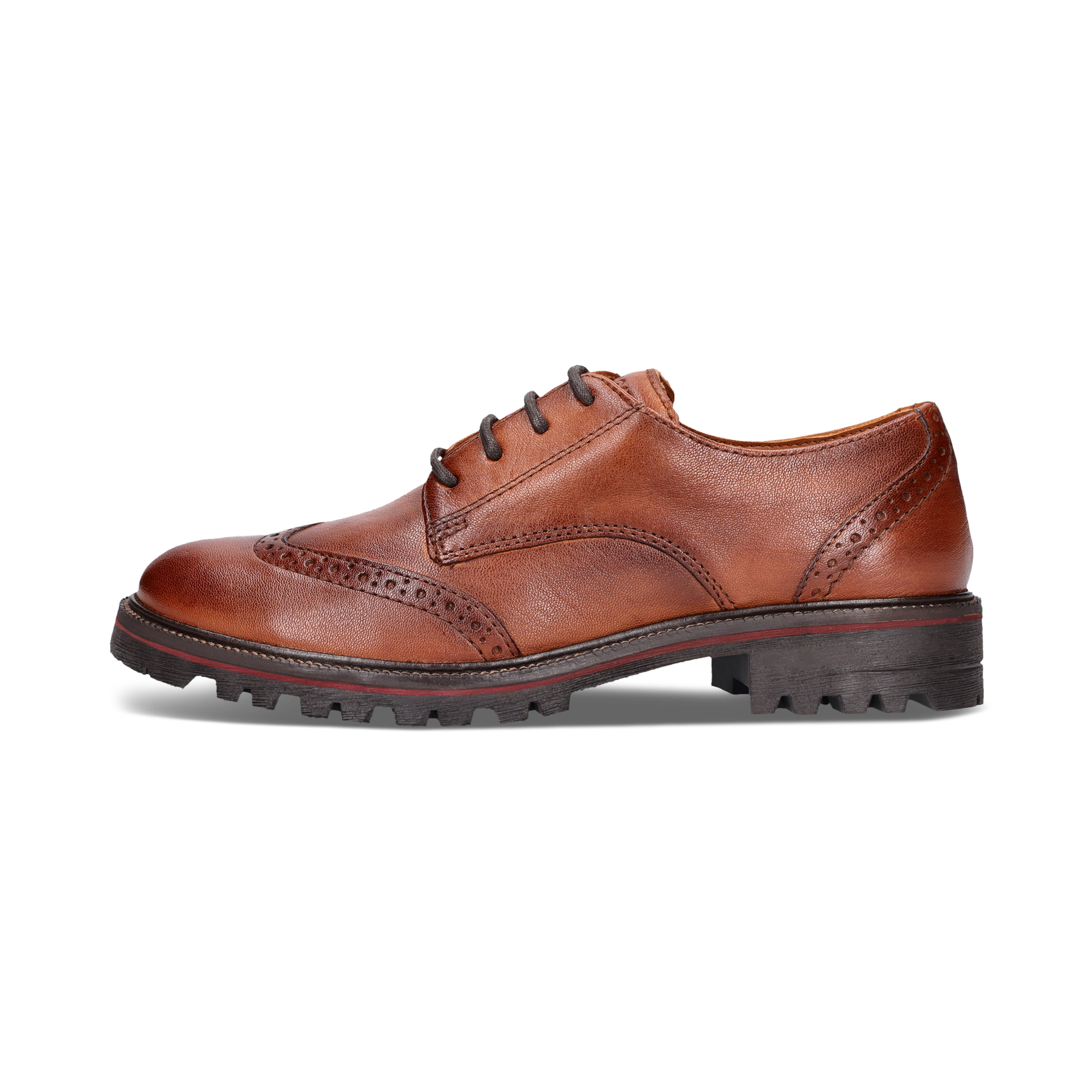 Leder Schnürer cognac