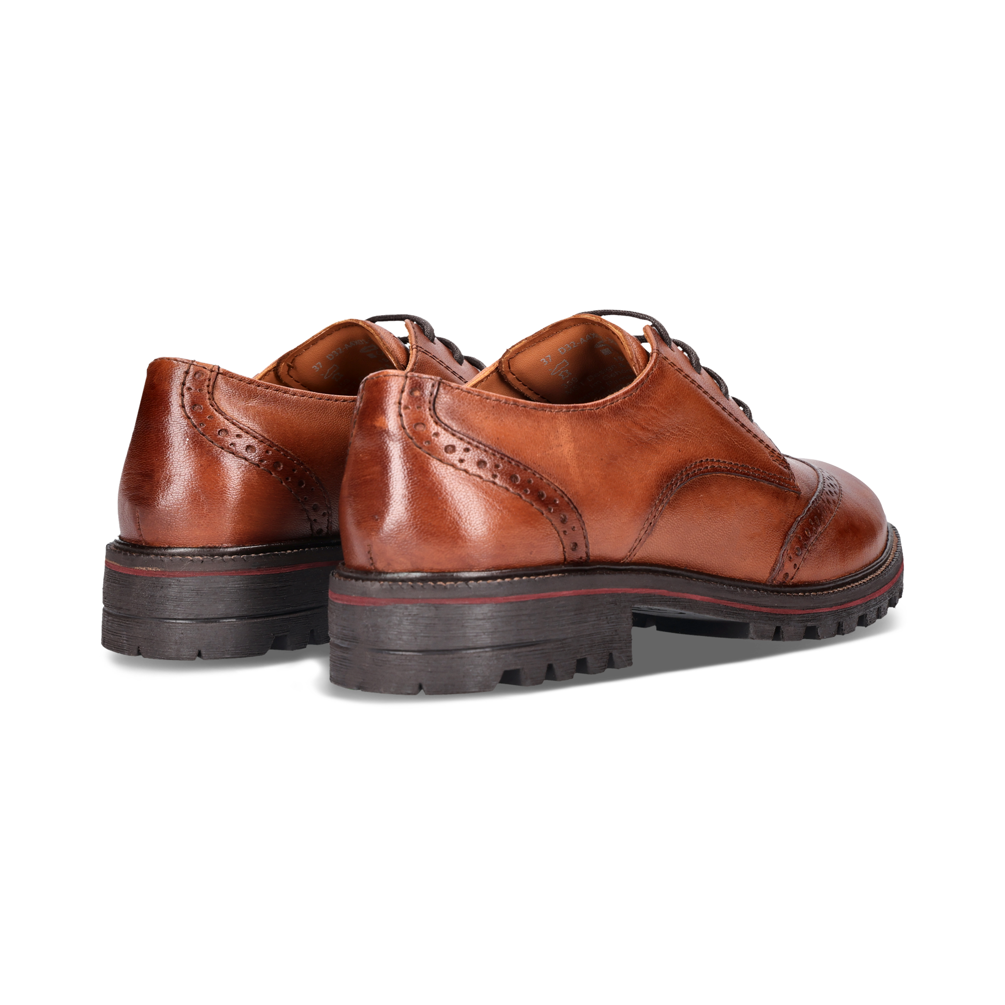 Leder Schnürer cognac