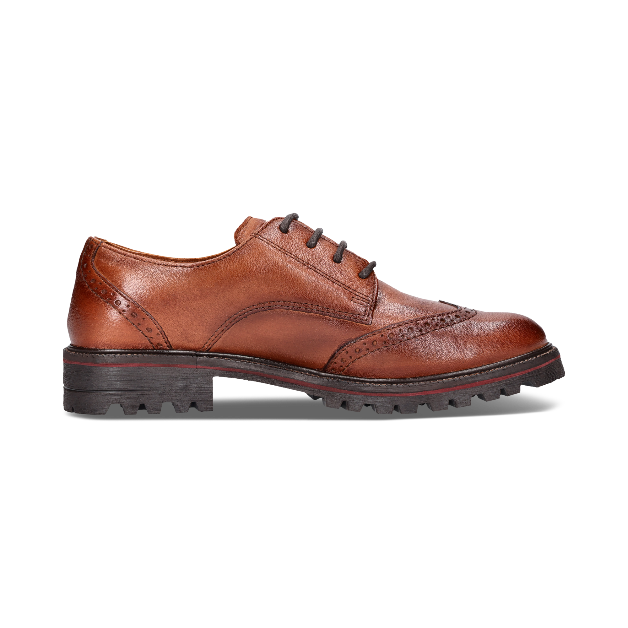 Leder Schnürer cognac