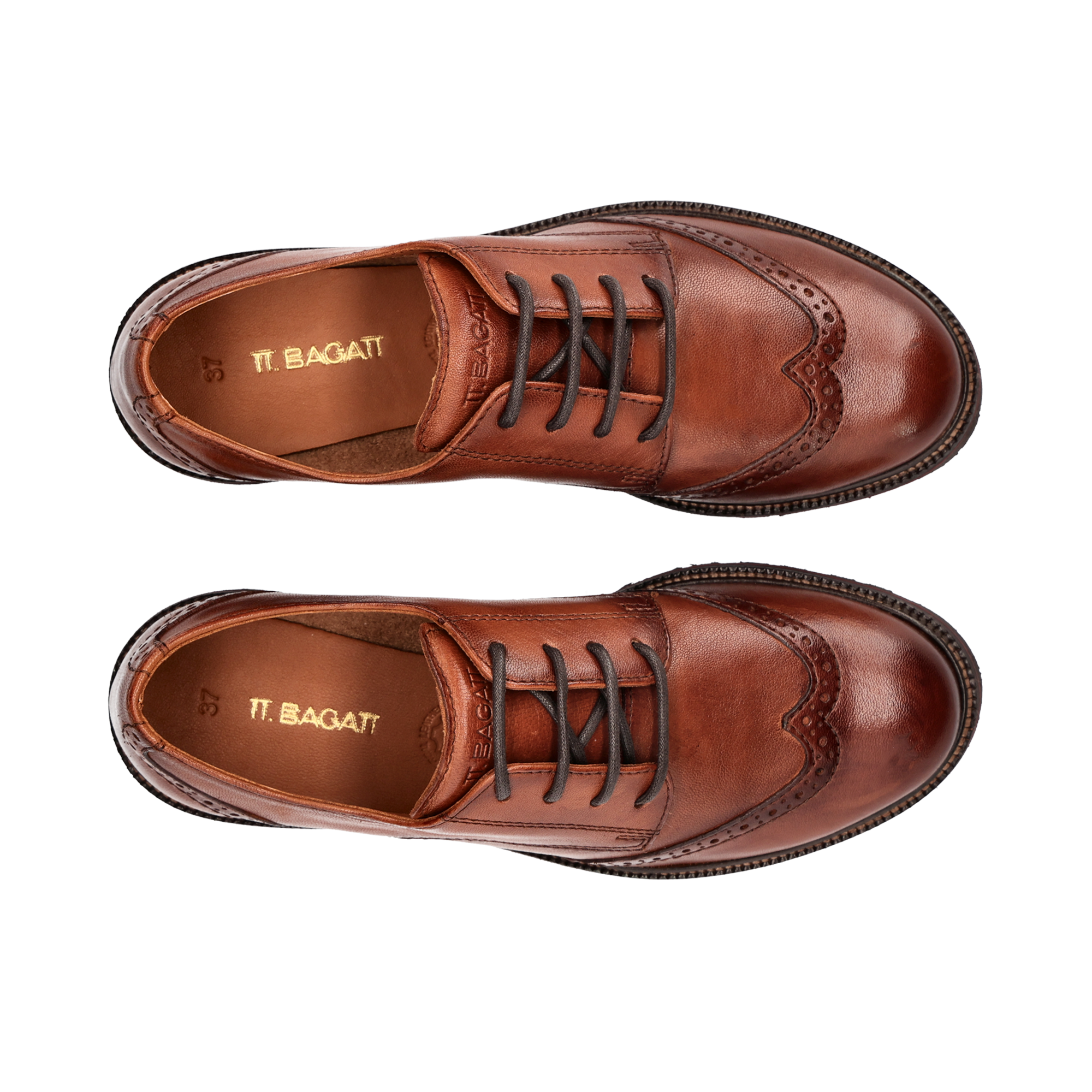 Leder Schnürer cognac