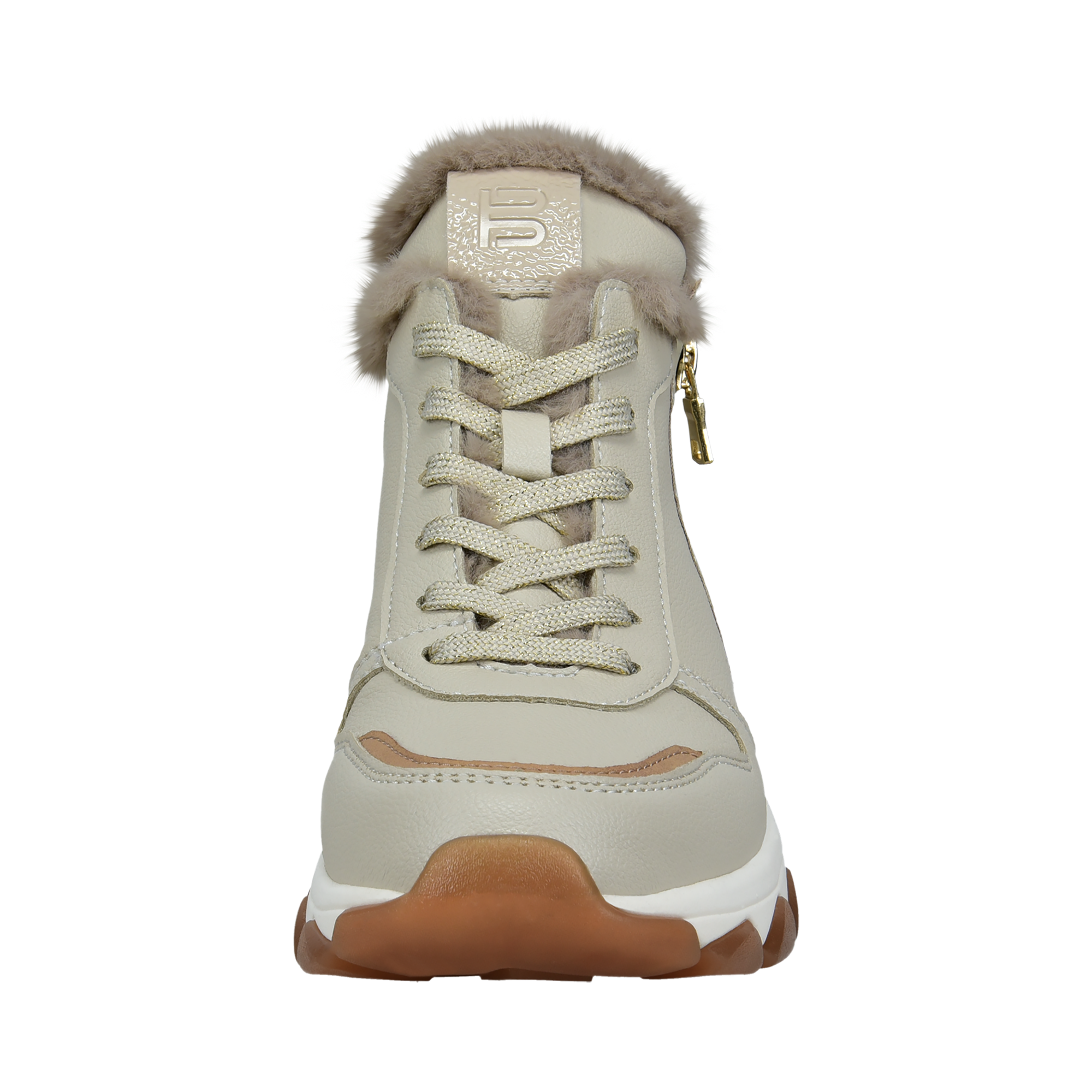 Schnürstiefel beige