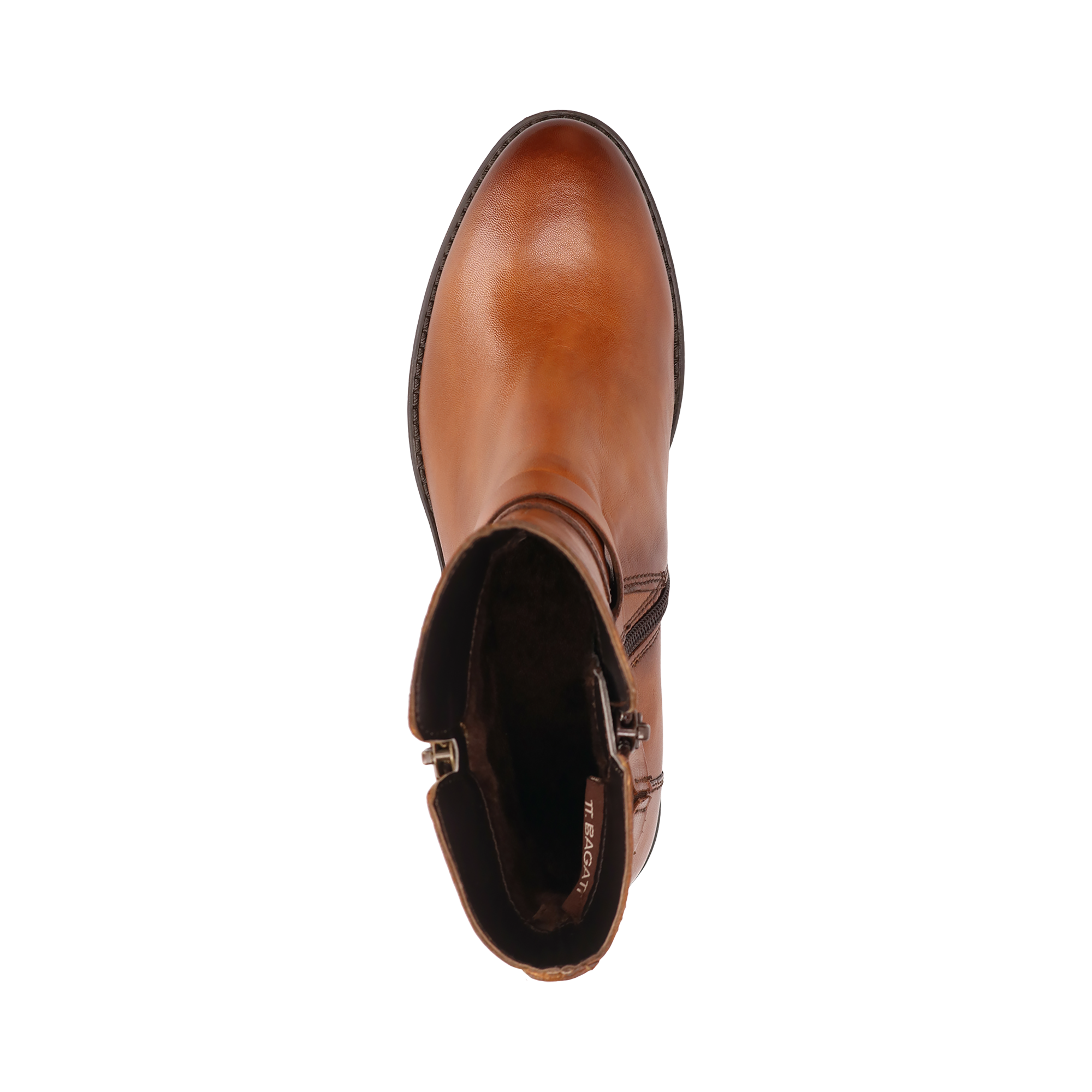 Leder Stiefeletten cognac